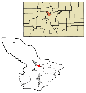 Location of the Town of Dillon in Summit County, Colorado.