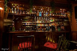 The walled off hotel interior bar
