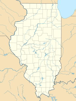 Location of Lake Springfield in Illinois, USA.