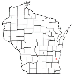 Location of Trenton, Washington County, Wisconsin