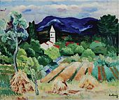'Paysage de Provence', oil on canvas painting by Moïse Kisling, c. 1919