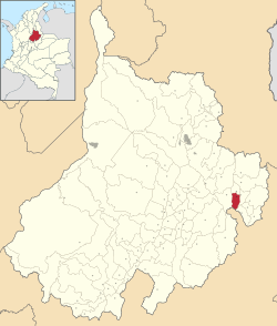 Location of the municipality and town of San José Miranda in the Santander  Department of Colombia.