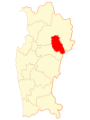 Map of Paiguano commune in the Coquimbo Region