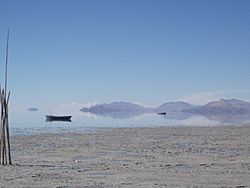 This is a view of Lake Poopó taken from the south eastern shore near the village of Llapallapani.