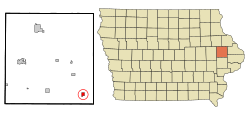 Location of Oxford Junction, Iowa