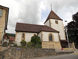 The village church in Cornaux
