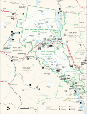 Map of North Cascades National Park
