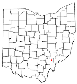 Location of Amesville, Ohio