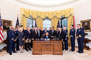 President Donald J. Trump signs S.140 The Frank LoBiondo Coast Guard Authorization Act of 2018