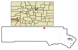 Location of Norwood in San Miguel County, Colorado.