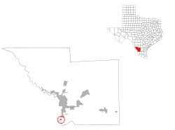 Location of El Cenizo, within Webb County, TX