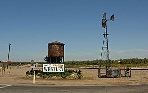 A scene in Westley, California