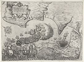 Zeeslag voor Cadiz, 1596, RP-P-OB-80.177
