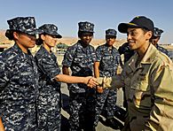 090707-N-5345W-103 - RADM Michelle Howard, commander, Expeditionary Strike Group (ESG) 2, visits with junior enlisted sailors during a visit to the amphibious dock landing ship USS Fort McHenry (LSD-43)