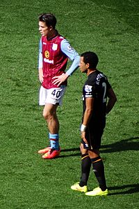 Aston Villa's Jack Grealish and Hull City's Liam Rosenior