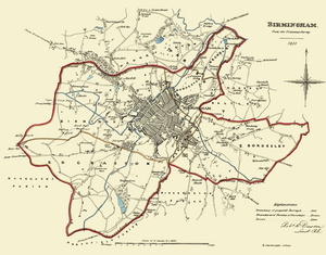 Birmingham - Reform Act Map 1831