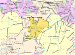 Census Bureau map of Manville, New Jersey