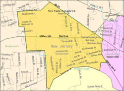 Census Bureau map of Raritan, New Jersey