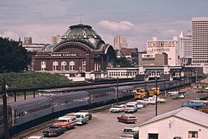 Coast Starlight at Tacoma's Union Station in 1974