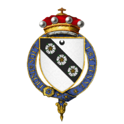 Coat of arms of Sir George Carey, 2nd Baron Hunsdon, KG