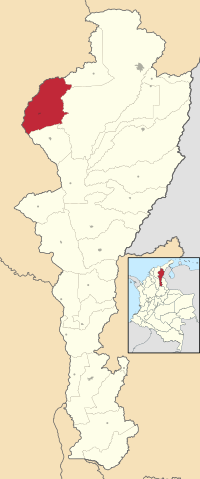 Location of the municipality and town of El Copey in the Department of Cesar.
