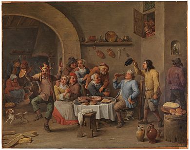 David Teniers (II) - Twelfth-night (The King Drinks) - WGA22083