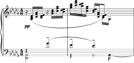 Debussy Reflets dans l'Eau, opening bars