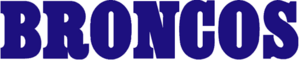 Denver Broncos wordmark (1968 - 1996)