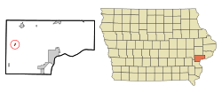 Location of Nichols, Iowa