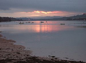 Sunset over River Teign - geograph.org.uk - 379534