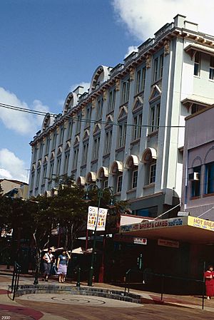 TC Beirne Complex and Fortuneland Centre (2000) - view along Brunswick Street