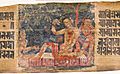 The Buddha's Descent from Heaven at Samkashya (top; a), The Story of the Bodhisattva Sadaprarudita (middle; b), The Buddha Preaching to the Assembled Gods (bottom; c), Three Folios from LACMA M.86.345.11a-c (4 of 4)
