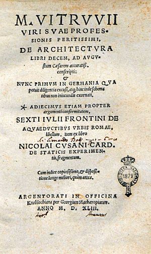 Vitruvius Pollio – De architectura, 1543 – BEIC 12903859