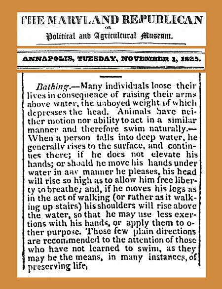 18251101 Preventing drowning - The Maryland Republican (Annapolis)