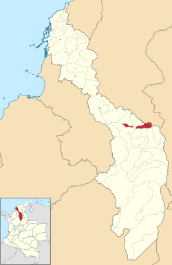 Location of the municipality and town of Hatillo de Loba in the Bolívar Department of Colombia