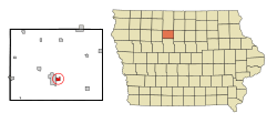 Location of Dakota City, Iowa