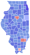 Illinois Senate Election Results by County, 2008