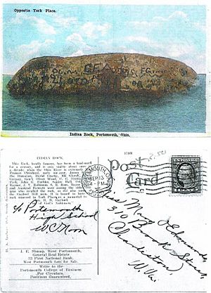 Indian Head Rock postcard by H. A. Lorberg-postmark 1920