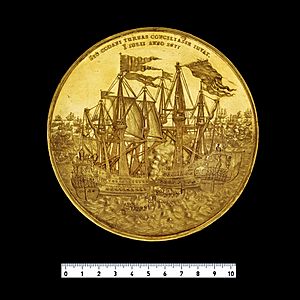 Medalje-for-Slaget-ved-Køge-Bugt-1677-2C-bagside KMM-1469 original