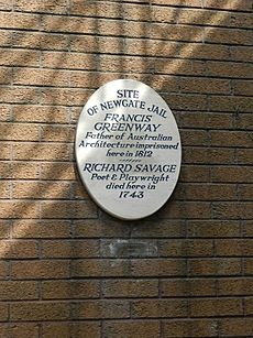 Plaque on Site of Newgate Jail - now The Galleries Shopping Centre (9211254196)