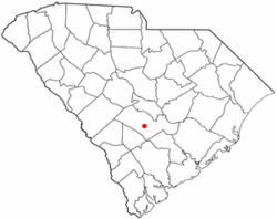Location of Rowesville, South Carolina