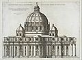 Speculum Romanae Magnificentiae- Elevation Showing the Exterior of Saint Peter's Basilica from the South as Conceived by Michelagelo (Published in 1569) MET DT203424