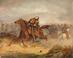 Thomas Jones Barker, The Charger of Captain Nolan Bearing Back his Dead Master to the British Lines, 1855, National Gallery of Ireland