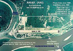 Aerial view of Aniak, 1996