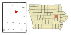 Location of Vinton, Iowa