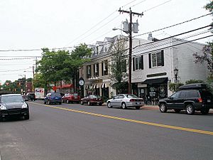 Boston Post Road in Darien's retail district