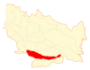 Location of the Pemuco commune in the Ñuble Region