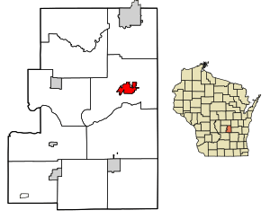 Location of Green Lake in Green Lake County, Wisconsin.