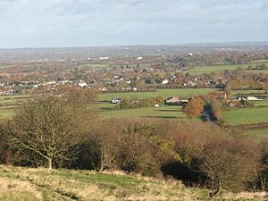 Hassocks viewed from the S Downs 1108