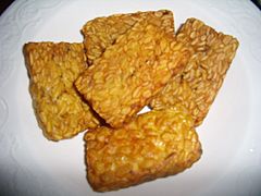Indonesian fried tempeh